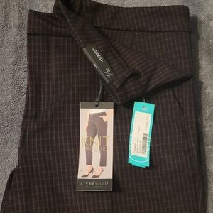 Liverpool Kelsey Knit Trouser Ankle 14 Burgundy Patterned Stitchfix